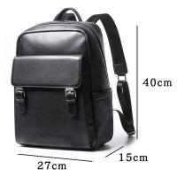Nuevo Mochila escolar de piel de vaca, mochila de viaje con carrito grande, bolsos para ordenador portátil para hombre - details 1