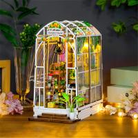Book Nook Kit DIY Miniature House with LED Light Booknook Bookshelf Insert Decor Wooden Bookend Craft Hobby Kit - details 3