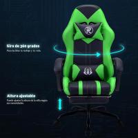 Silla Gaming Silla de Oficina Silla Giratoria Silla de Ordenador Silla de Tareas Silla de Escritorio Silla Ergonómica Silla de Carreras Silla de Cuero Silla PC Gaming (Rojo, con reposapiés) - details 63