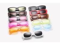 Gafas de sol cuadradas negras para mujer, gafas de sol rectangulares pequeñas, espejo transparente graduado para mujer - details 1