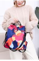 Mochila antirrobo, mujeres, ocio al aire libre, bolsa de viaje, impresión, mochila escolar de tela Oxford, mochila de moda, enviar colgante - details 9