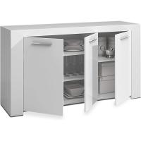 Taburete Moderno de Blanco Armario Auxiliar de Comedor Medidas 144cm x 42cm x 80cm - details 3