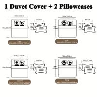 3 piezas Juego de funda de edredón, juego de cama de color liso satinado, funda de edredón suave y cómoda - details 6