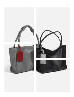 Bolso de mano de gran capacidad negro de cuero para mujer, nuevo bolso de hombro de primavera para viajeras, bolso grande para las axilas - details 1
