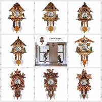 Péndulo de madera silencioso, reloj de pared de cuco de madera, Torre del bosque, múltiples estilos, Vintage, 3D, Chiming, regalo de inauguración de la casa - details 5