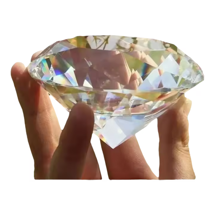 Accesorios para el hogar de cristal transparente perfecto, manualidades, regalo, fiesta, gran ración de diámetro romántico - 1