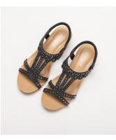 Sandalias de cuña para mujer, verano 2025, nuevo estilo, modernas y cómodas, con banda elástica, zapatos romanos con temperamento. - details 11