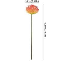 Flor de Leucospermum Artificial de tacto Real, elegante, hecha a mano, garra de cangrejo, crisantemos, alfiletero de plástico, rama de flor - details 0