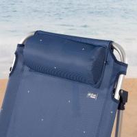 Silla de Playa Plegable y Reclinable en Azul Marino 5 Posiciones, Tamaño 51 x 45 x 76 cm, Peso Máximo 110 Kg, Material Aluminio, Antivuelco - details 1