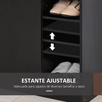 Mueble Zapatero de 2 Puertas Zapatero Estrecho con Estantes Ajustables para 12 Pares de Zapatos - details 13