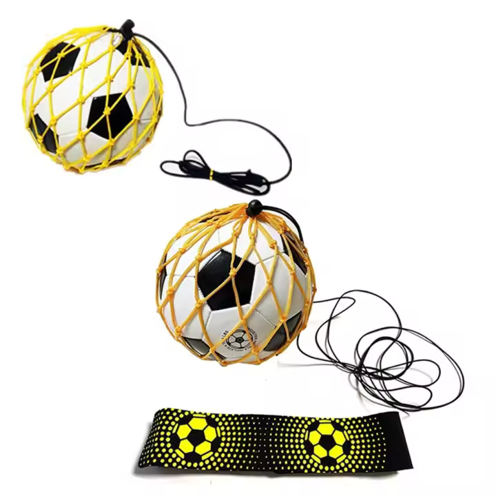 Cinturón elástico Entrenamiento de fútbol bolsa de red de malabares malla ajustable entrenador de Control de bola equipo de entrenamiento de fútbol portátil duradero - 1