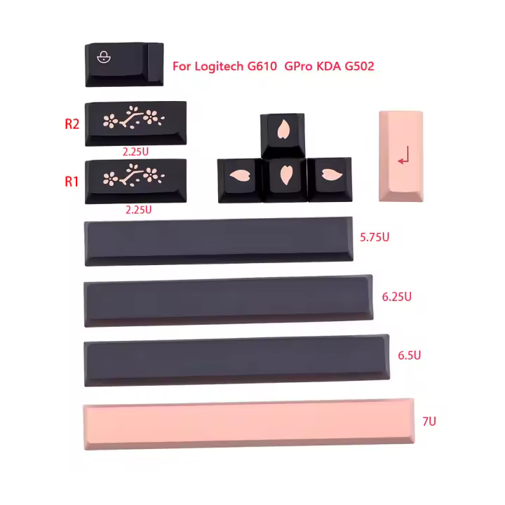 Teclas japonesas Sakura pbt de G-KEY Night para dz60/RK61/64/gk61/68/75/84/87/96/980/104/108, teclas mecánicas g - 1