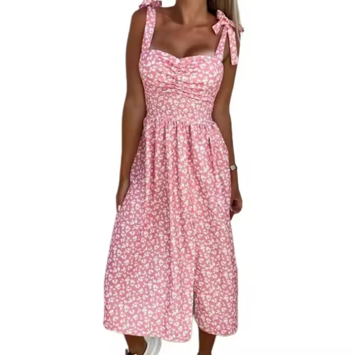 Sleele Summer Flower Print, Midi D con Neline, Abierto, Clothi - 1