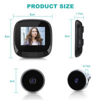 Anchtek-timbre con mirilla de 2,4 pulgadas, cámara de 90 °, Visor de puerta, electrónico, LCD, Digital, inteligente, Ojo de Gato, Visual - details 4