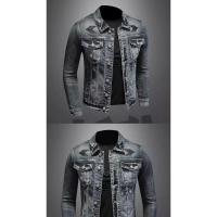 Chaqueta vaquera Vintage para hombre, tendencia de calle, ropa holgada de motociclista para montar en la calle, ropa informal bonita con solapa abotonada para hombre - details 7
