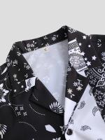 2025 verano de los hombres de impresión a cuadros camisa casual versátil traje. - details 11