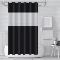 Cortina Baño Gris Cortinas Baño Impermeables EVA Cortinas de Ducha Anillos de Cortina Incluidos Cortina Ducha Semi Transparente Cortinas de Baño Largas 180 x 180CM - details 4