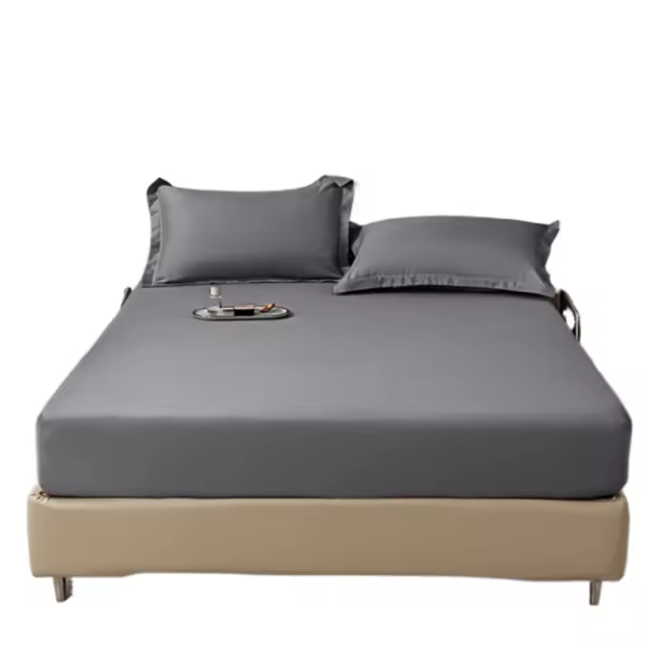 Juego de Ropa de Cama Clásica de Poliéster 3 Piezas: Sábana Ajustable, Fundas de Almohada Transpirables, Suaves para la Piel - 1