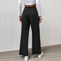 Pantalones de pierna ancha de cintura alta para mujer Ropa casual de primavera otoño - details 3