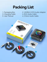 Receptor de Audio con Bluetooth 5,4 y luces de colores RGB, transmisor FM de 3,5mm, AUX, RCA, USB, HIFI, estéreo, música, pantalla LED, adaptador inalámbrico - details 17