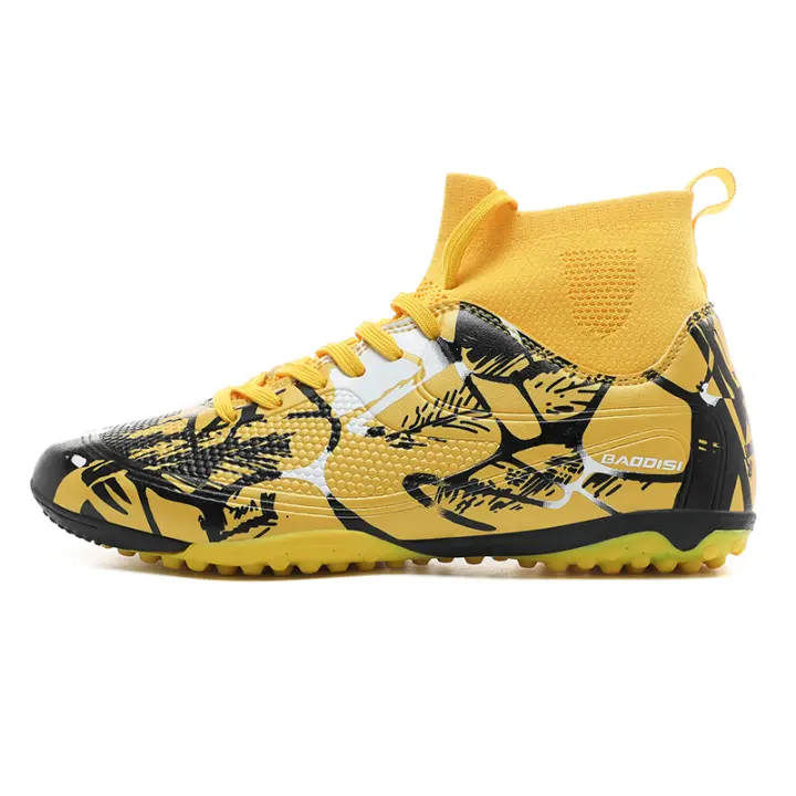Zapatillas de Fútbol de Cuero de Alta Talla Zapatos Deportivos Antideslizantes para Hombres y Mujeres Forro de Cuero Zapatos de Fútbol para Otoño/Invierno - 1