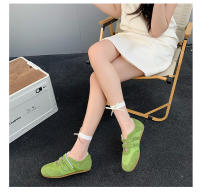 Zapatos de ballet de velcro con correa Estilo casual para mujeres Novedad en zapatos amarillos de satén 2025 - details 16