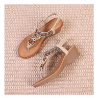 Sandalias Gladiador Mujer con Plataforma |   Zapatos Étnicos Abiertos de Verano 2024, Diseño Elegante para Vacaciones en Playa y Viajes Turísticos - details 39