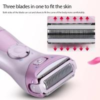 Maquinilla de afeitar eléctrica 3 en 1 para mujer, recortadora de Bikini, afeitadoras faciales, depilación para axilas, piernas, recortadora corporal para mujer - details 5