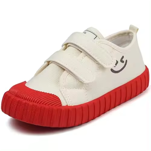 Zapatillas de deporte ligeras de lona para niños y niñas, con ganchos y bucles, informales, amigables con la piel, para caminar y correr - 1