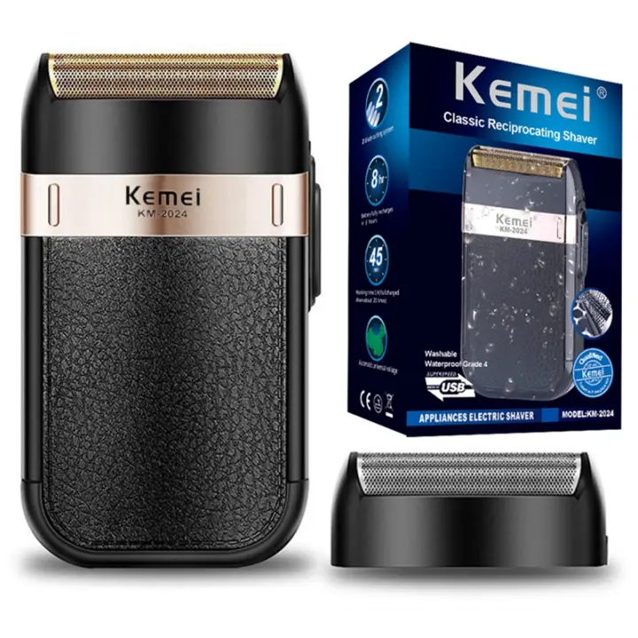 Powerful rechargeable shaver for men waterproof electric shaver beard shaving machine bald head electric razor with extra mesh - 1
