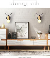 Lámpara de Pared TOMAXIN 16CM con Arte de Cuerno de Hierro Luz Cálida Retro Simple para Sala de Estar Baño Dormitorio Estudio Material de Hierro Fundido Color Blanco Tipo de Bombilla LED Producto Normal - details 3