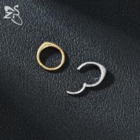 ZS-Anillo de Nariz de acero inoxidable para hombres y mujeres, Piercings de tabique de doble capa, aro de cartílago, joyería de hélice, 2 colores, 18G, 20G, 1 pieza - details 5