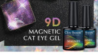 Esmalte de Uñas de Gel Magnético Brillante 9D de Clou Beaute con Diseños de Ojo de Gato Galaxia Hielo Spar y Gato Eye - details 1
