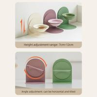 Cuenco de cerámica antivómitos para gatos, cuenco de agua elevado inclinado antideslizante con soporte magnético, protección para el cuello - details 5