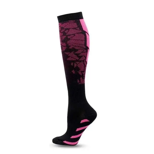 Calcetines deportivos largos de compresión para hombre y mujer, medias deportivas de 20-30mmHg para maratón, ciclismo, fútbol, ​​venas varicosas, cuidado del embarazo - 1