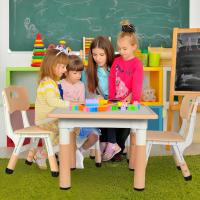 Mesa de Niños Ajustable en Altura Juego de Sillas de 4 Ideal para Jardín de Infantes y Habitación - details 62