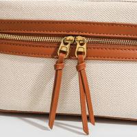 Mochila de Lujo Leten Bolsa de Almuerzo Retro de Lona Spliced Bolsa Cruzada Portátil para Mujeres - details 10