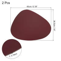 4 manteles individuales de cuero PU con forma irregular, 45 x 36,5 cm - details 0