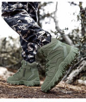 Zapatos de senderismo para hombre, zapatillas tácticas de cuero de gamuza, resistentes al desgaste, senderismo, caza - details 9