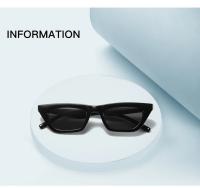 Gafas De Sol estilo ojo De gato Vintage para mujer, gafas De Sol negras con tonos Retro, gafas De Sol cuadradas con montura pequeña a la moda para mujer - details 1