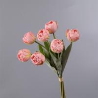 Ramas de tulipán artificiales de 7 cabezas, flor de tulipán de seda hecha a mano de tacto Real, flores falsas realistas, decoración del banquete de boda - details 3