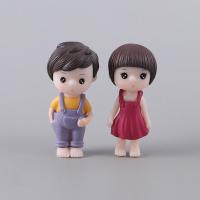 Regalo de Navidad DIY, Mini bonsái bonito para casa de muñecas, pequeños amantes, figurita de pareja en miniatura, muñeca artesanal, adorno para niño y niña - details 8