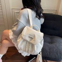 Mochila con cordón de Color sólido para regalo, bolso escolar de nailon de secado rápido para estudiantes, bolso de hombro de gran capacidad de estilo coreano para exteriores - details 9