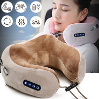 Masajeador eléctrico multifuncional para cuello, almohada portátil en forma de U, masajeador Cervical para hombro, almohada de masaje relajante para viaje en casa y coche - details 6