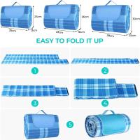 Manta de Picnic al aire libre impermeable, estera plegable para acampar, playa, césped, parque, boda - details 1