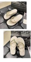 Nuevas Sandalias de Verano para Mujer 2025 Diamantes de Imitación, Estilo Playero, Viento, Moda, Talón Inclinado, Antideslizantes - details 13