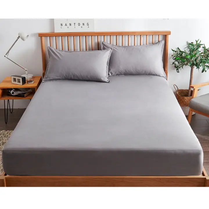 Sábana bajera de algodón con bandas elásticas, fundas de colchón ajustables antideslizantes para cama individual - 1