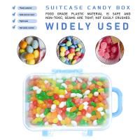 Mini maleta de viaje con rodillo azul, caja de dulces con personalidad, caja de dulces de boda creativa, caja de carro de equipaje, juguete de dulces, almacenamiento pequeño - details 4