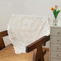 Cubierta de mesa de comedor Ense blanca, mantel floral nórdico, suministros vintage para bodas y fiestas, decoración de escritorio para el hogar - details 2