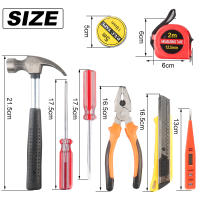 Kit de Herramientas de Mano para el Hogar y la Reparación de Autos con Estuche de Plástico Almacenamiento Seguro para Herramientas de Carpintería - details 3